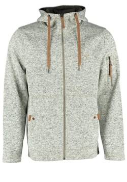 TOM COLLINS Herren Fleecejacke Freizeitjacke Zipper hochgeschlossen mit Kapuze Vazabi, Größe:5XL, Farbe:mittelgrau von TOM COLLINS