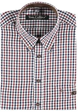 TOM COLLINS Herren Hemd Langarm Freizeithemd mit Button-Down Kragen Gomfevu, Größe:43/44, Farbe:dunkelblau von TOM COLLINS