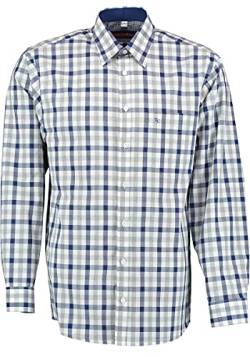 TOM COLLINS Herren Hemd Langarm Freizeithemd mit Liegekragen Glaxu, Größe:43/44, Farbe:Kornblau von TOM COLLINS