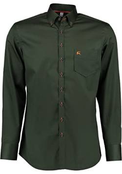 TOM COLLINS Herren Hemd Langarm Jagdhemd mit Button-Down-Kragen Juahop, Größe:45/46, Farbe:dunkelgrün von TOM COLLINS