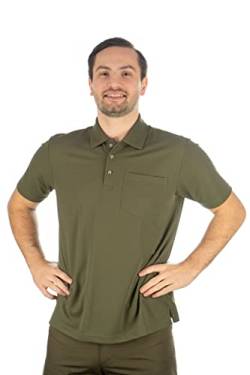 TOM COLLINS Herren Poloshirt Kurzarm Shirt mit Polokragen Zanfi, Größe:4XL, Farbe:dunkelgrün von TOM COLLINS