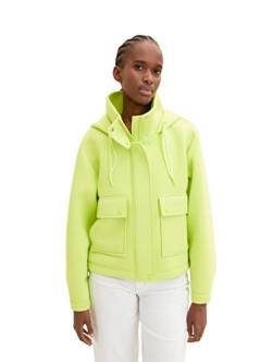 TOM TAILOR Denim Damen 1035315 Jacke mit Kapuze, 24702-Neon Lime, XS von TOM TAILOR Denim