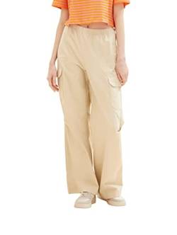 TOM TAILOR Denim Damen 1036505 Straight Fit Cargo Hose, 31700-Dusty Sand Beige, M von TOM TAILOR Denim