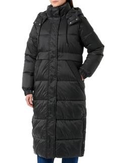 TOM TAILOR Denim Damen 1037596 Longstyle Puffer Mantel, 14482-deep Black, XXL von TOM TAILOR Denim