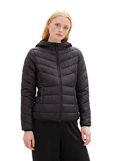 TOM TAILOR Denim Damen 1038450 Lightweight Steppjacke, 14482-deep Black, M von TOM TAILOR Denim