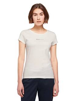 TOM TAILOR Denim Damen Basic T-Shirt mit Logoprint 1030466, 10348 - Gardenia White, XS von TOM TAILOR Denim