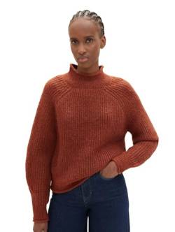 TOM TAILOR Denim Damen Cosy Strickpullover , dark brandy brown, M von TOM TAILOR Denim