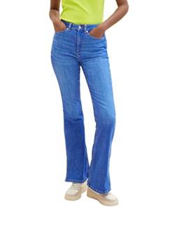 TOM TAILOR Denim Damen Jeanshose mit Schlag 1035422, 10152 - Mid Stone Bright Blue Denim, 27 von TOM TAILOR Denim