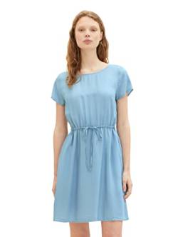 TOM TAILOR Denim Damen Jeanskleid mit Gürtel 1036910, 10151 - Light Stone Bright Blue Denim, S von TOM TAILOR Denim