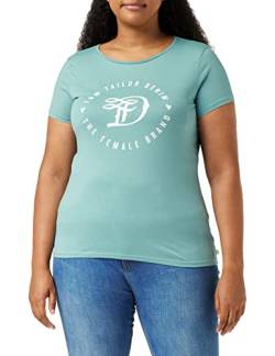 TOM TAILOR Denim Damen Jersey T-Shirt aus Bio-Baumwolle 1016431, 13178 - Mineral Stone Blue, S von TOM TAILOR Denim