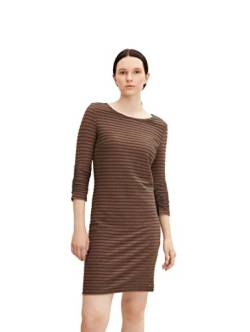 TOM TAILOR Denim Damen Kleid mit Streifen 1033612, 30606 - Grey Amber Structure Stripe, XS von TOM TAILOR Denim