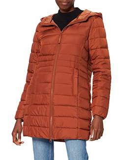 TOM TAILOR Denim Damen Lightweight Steppjacke mit Kapuze 1029463, 26680 - Amber Brown, S von TOM TAILOR Denim