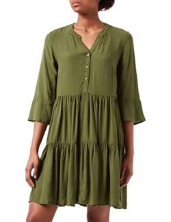 TOM TAILOR Denim Damen Mini Kleid mit Volant 1030682, 22694 - Cypress Olive, XL von TOM TAILOR Denim