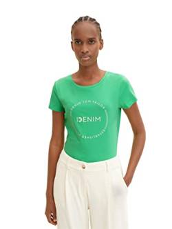 TOM TAILOR Denim Damen Slim Fit T-Shirt mit Logo-Print von TOM TAILOR Denim