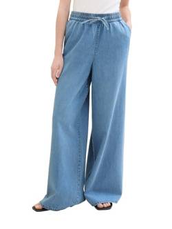 TOM TAILOR Denim Damen Soft flared Jeans, Used Light Stone Blue Denim, M von TOM TAILOR Denim