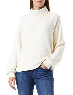 TOM TAILOR Denim Damen Sweatshirt mit Rollkragen 1034456, 22515 - Soft Creme Beige, M von TOM TAILOR Denim