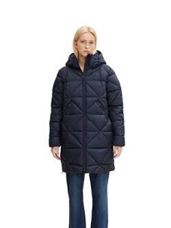 TOM TAILOR Denim Damen Wintermantel mit Kapuze 1032689, 10668 - Sky Captain Blue, M von TOM TAILOR Denim