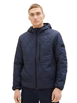 TOM TAILOR Denim Herren 1036187 Quilted Steppjacke mit Kapuze, 10668-sky Captain Blue, L von TOM TAILOR Denim