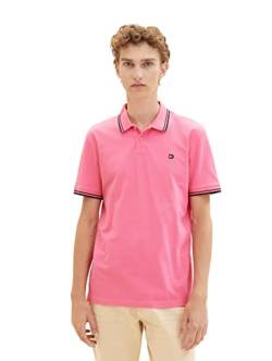 TOM TAILOR Denim Herren 1036386 Basic Poloshirt mit Logo-Stickerei, 31645-Summertime Pink, M von TOM TAILOR Denim