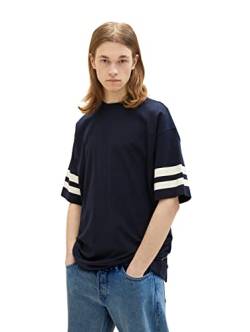 TOM TAILOR Denim Herren 1036451 Oversize College T-Shirt, 10668-Sky Captain Blue, L von TOM TAILOR Denim