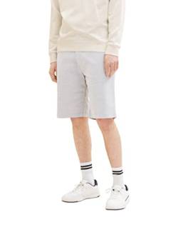 TOM TAILOR Denim Herren 1037121 Slim Chino Bermuda Shorts mit Stretch, 29315-Grey White Dobby, XXL von TOM TAILOR Denim