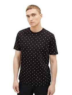 TOM TAILOR Denim Herren 1037662 T-Shirt mit Allover Baumwolle, 32486-black Multicolor Mini Print, XL von TOM TAILOR Denim