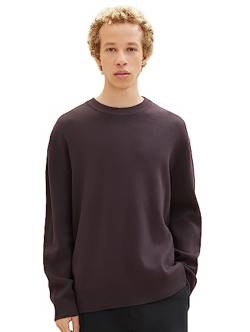 TOM TAILOR Denim Herren 1038265 Loose Fit Crew-Neck Strick-Pullover, 12508-Coal Grey, XXL von TOM TAILOR Denim