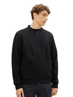 TOM TAILOR Denim Herren 1038818 Sweatshirt Bomberjacke, 29999-Black, XXL von TOM TAILOR Denim