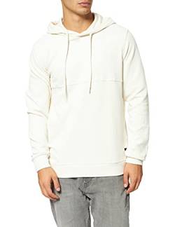 TOM TAILOR Denim Herren Hoodie Sweatshirt mit Struktur 1028403, 10338 - Soft Light Beige, L von TOM TAILOR Denim