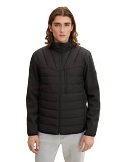 TOM TAILOR Denim Herren Hybrid Steppjacke 1031781, 29999 - Black, M von TOM TAILOR Denim