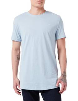 TOM TAILOR Denim Herren Long Fit T-Shirt mit kleiner Logo-Stickerei von TOM TAILOR Denim