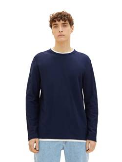 TOM TAILOR Denim Herren Longsleeve T-Shirt 1035605, 10668 - Sky Captain Blue, M von TOM TAILOR Denim