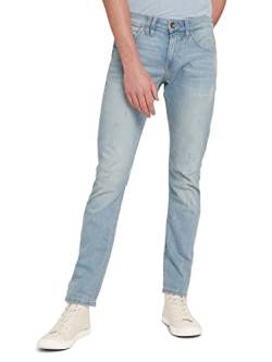 TOM TAILOR Denim Herren Piers Slim Jeans 1029730, 10117 - Used Bleached Blue Denim, 31W / 34L von TOM TAILOR Denim