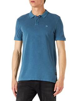 TOM TAILOR Denim Herren Piquée Poloshirt mit kleiner Stickerei 1030641, 28857 - Blue Petrol, M von TOM TAILOR Denim