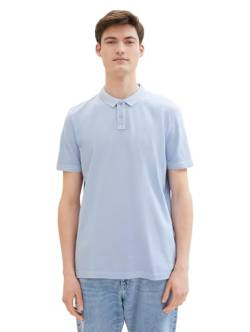 TOM TAILOR Denim Herren Poloshirt im Washed-Look, Brunnera Blue, M von TOM TAILOR Denim