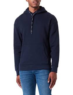 TOM TAILOR Denim Herren Relaxed Hoodie mit Backprint 1032770, 10668 - Sky Captain Blue, L von TOM TAILOR Denim