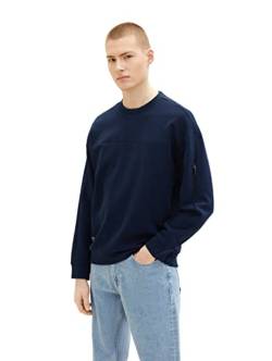 TOM TAILOR Denim Herren Sweatshirt 1035664, 10668 - Sky Captain Blue, L von TOM TAILOR Denim