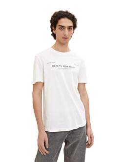 TOM TAILOR Denim Herren T-Shirt 1035581, 12906 - Wool White, XL von TOM TAILOR Denim