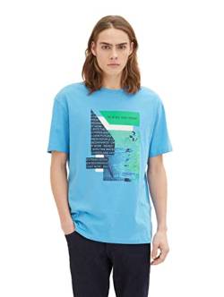 TOM TAILOR Denim Herren T-Shirt 1035583, 18395 - Rainy Sky Blue, M von TOM TAILOR Denim