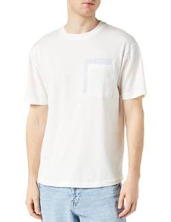 TOM TAILOR Denim Herren T-Shirt 1035589, 12906 - Wool White, M von TOM TAILOR Denim