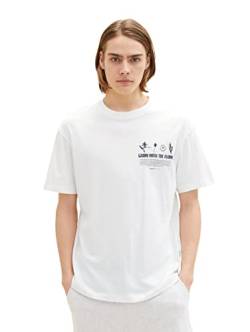 TOM TAILOR Denim Herren T-Shirt 1035600, 12906 - Wool White, XXL von TOM TAILOR Denim