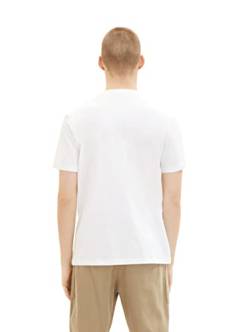 TOM TAILOR Denim Herren T-Shirt mit Logo-Print 1036965, 20000 - White, XXL von TOM TAILOR Denim