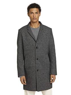 TOM TAILOR Denim Herren Wollmantel 1027691, 20065 - Grey Melange Twill, S von TOM TAILOR Denim