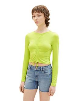 TOM TAILOR Denim Longsleeve T-Shirt Damen 1035391, 24702 - Neon Lime, L von TOM TAILOR Denim