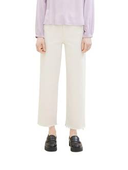 Tom Tailor Denim Damen Culotte Colored Jeans mit weitem Bein, 10348 - Gardenia White, XL von TOM TAILOR Denim