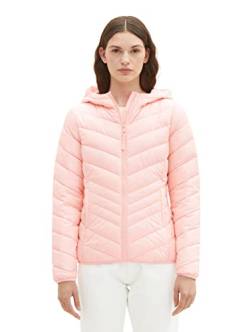 Tom Tailor Denim Damen Lightweight Steppjacke mit Kapuze, 32170 - Pale Pink, M von TOM TAILOR Denim