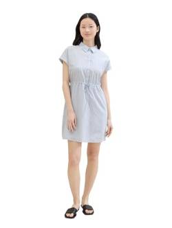 Tom Tailor Denim Damen Mini Kleid mit Streifen, 34878 - Blue White Strripe, M von TOM TAILOR Denim