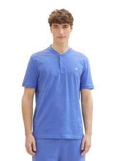 Tom Tailor Denim Herren Relaxed Fit Poloshirt im Washed-Look, 30104 - Blueberry Blue, L von TOM TAILOR Denim