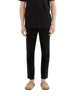 Tom Tailor Denim Herren Relaxed Tapered Fit Leinen Chino Hose, 29999 - Black, L von TOM TAILOR Denim