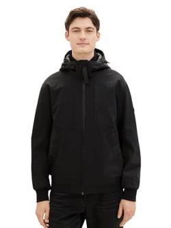 Tom Tailor Denim Herren Softshell-Jacke mit Kapuze, 29999 - Black, M von TOM TAILOR Denim